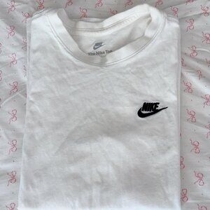 Nike Essential White Tee | Size Small | Classic Embroidered Swoosh - Size Small